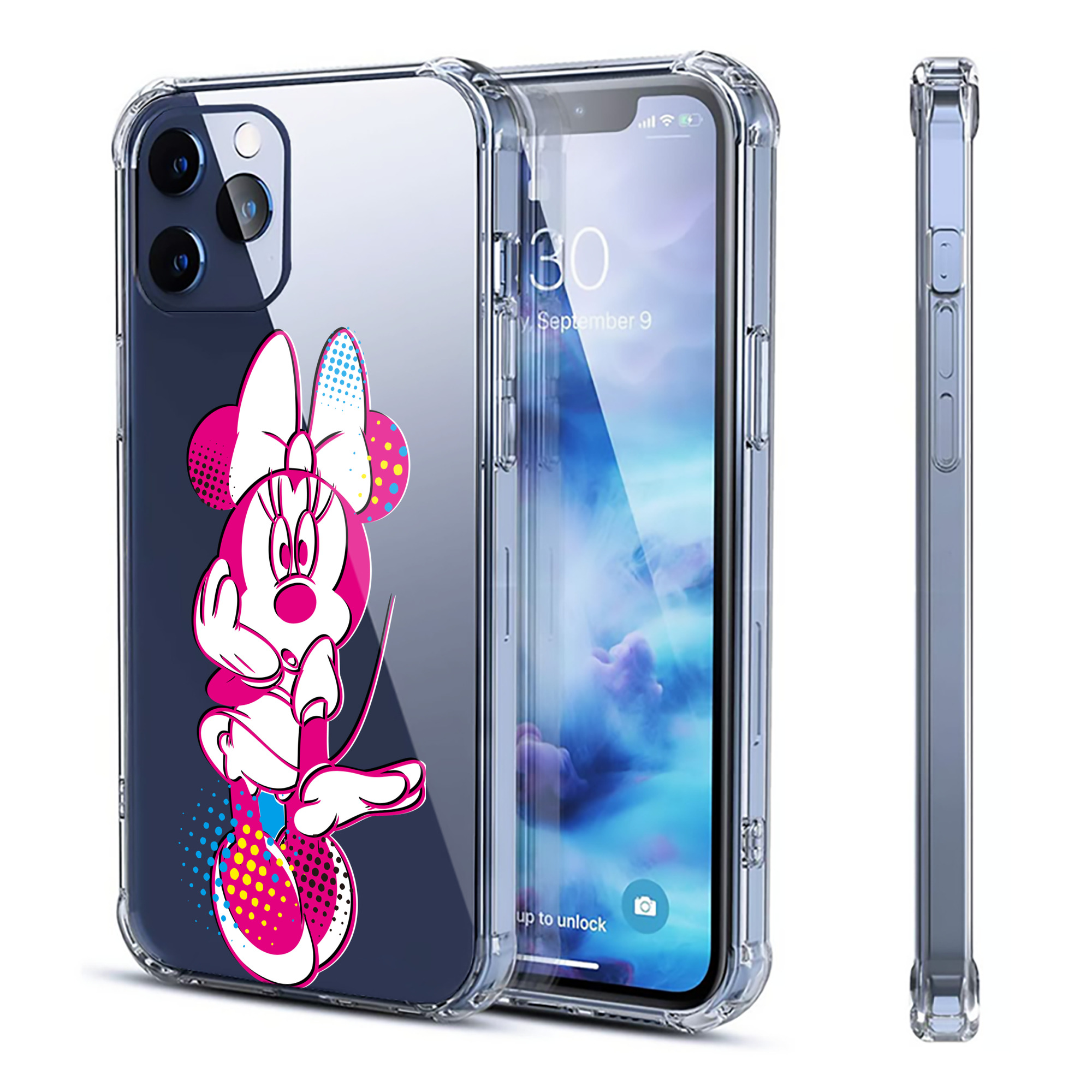 （画像用） ミッキーマウス Mickey Mouse 【iPhone 12シリーズ対応】透明スマホケース（クリアソフトケース）